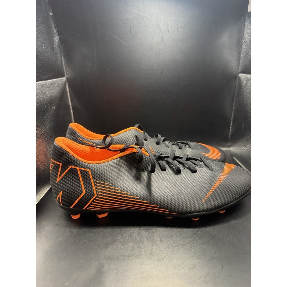 Nike Mercurial Vapor FG Men's Size 13 Black Orange Soccer Cleats AH7378-081